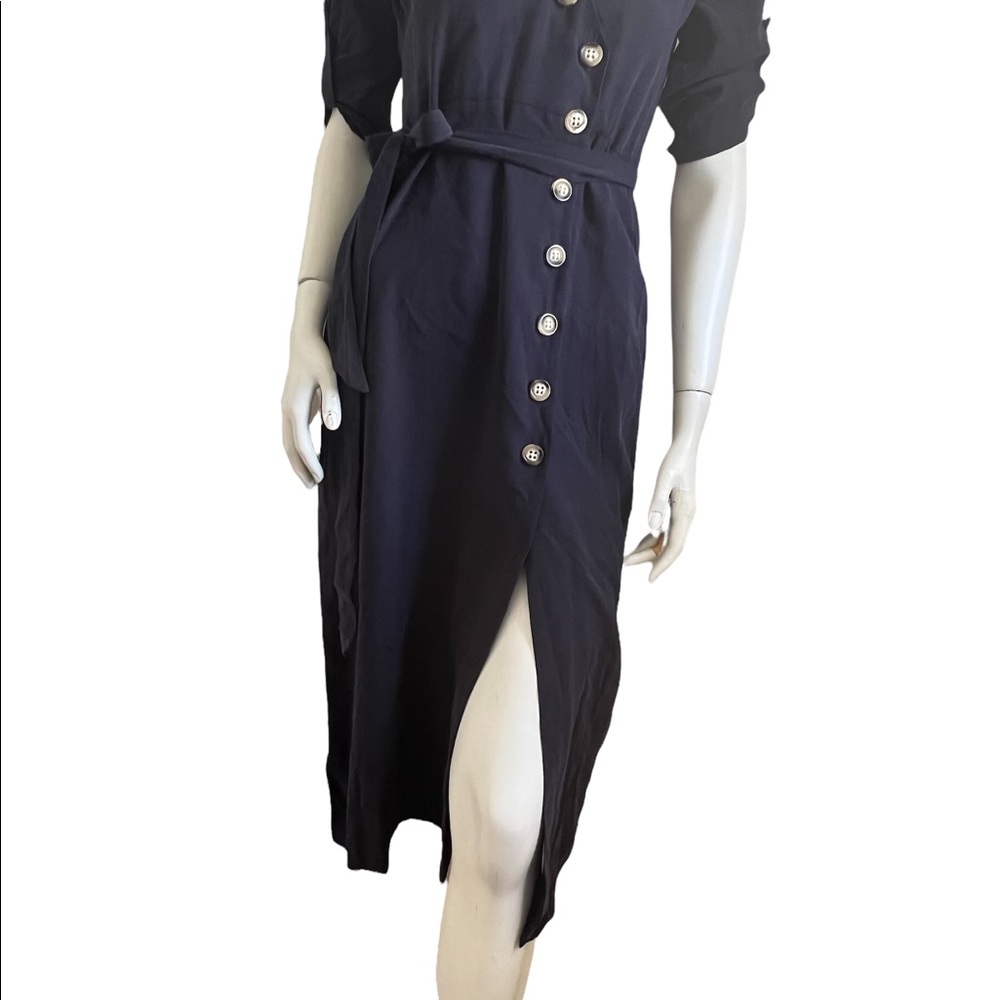 {Zara} NWT TRF Button Front Midi Length Dress XS - Picture 5 of 10
